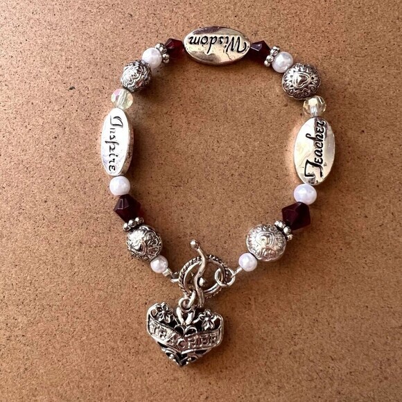 Teacher Gift Inspirational Teacher Bracelet “Inspire Wisdom Teacher” 7‎ in - Picture 4 of 7